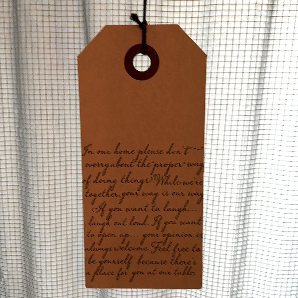 Decorative Large Hanging Tag